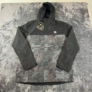 Dixxon Flannel Co Hooded Camo Windbreaker Jacket Men's L Full Zip NWT